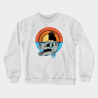 bear and dinosaur skull Crewneck Sweatshirt